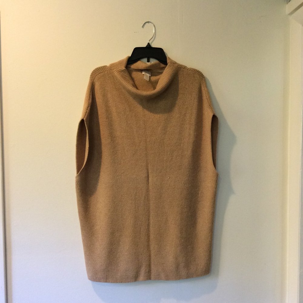 Chico's Sweater Tunic Sz 2 (12-14) Tan